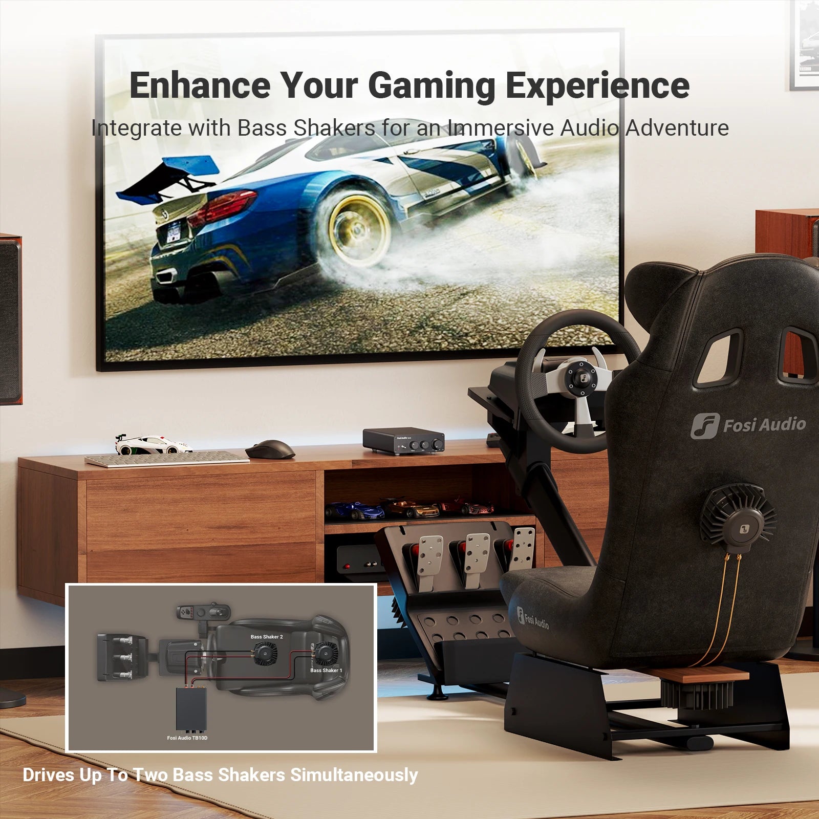 Sound Power Amplifier Class D Stereo Amp With Treble & Bass Theater Speaker