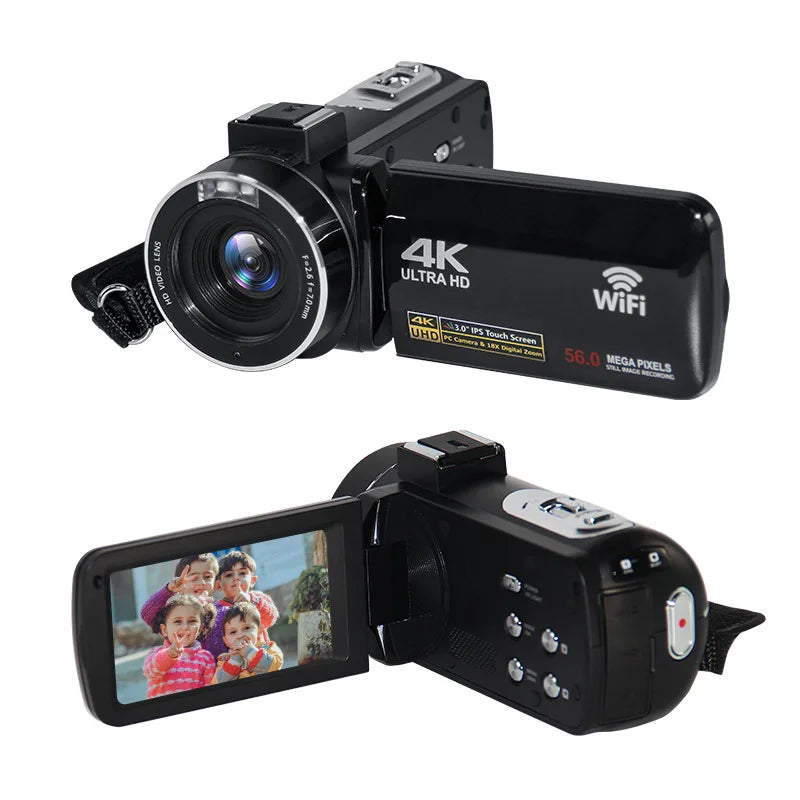 Digital Camera 3.0 Inci 48MP Wifi Camcorder with Windproof Microphone