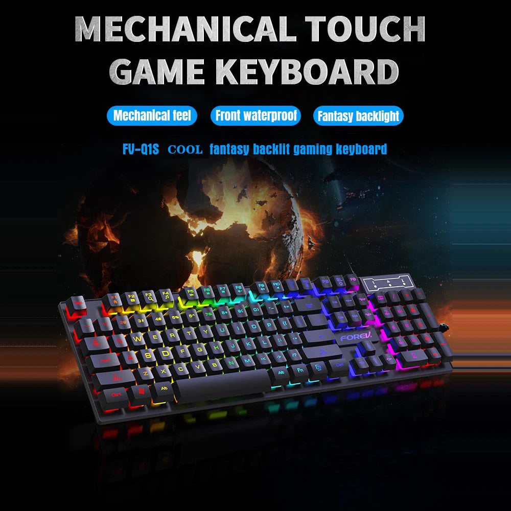 Mechanical feel Keyboard Wired Gaming Keyboard for Laptop Desktop
