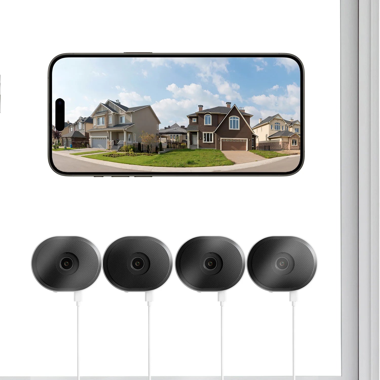 Window Security Camera Full Color Night Vision 3MP Indoor Plug-in WiFi