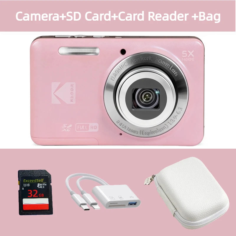 KODAK PIXPRO FZ55-RD 16MP Digital Camera 5X Optical 28mm Wide Angle