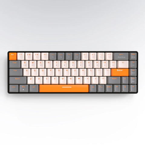 Dual Mode Wireless Mechanical Keyboard Hot-Swappable Red Switch for PC