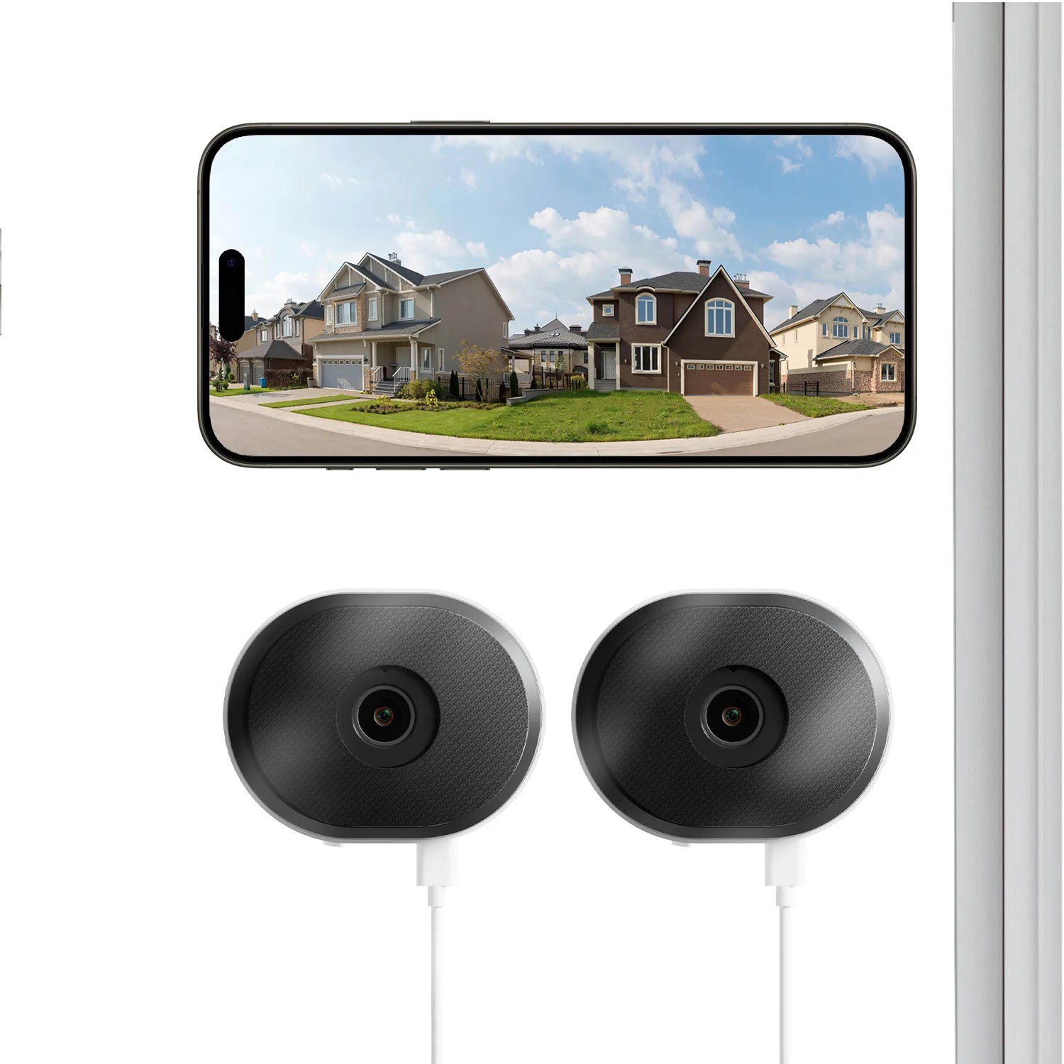 Window Security Camera Full Color Night Vision 3MP Indoor Plug-in WiFi