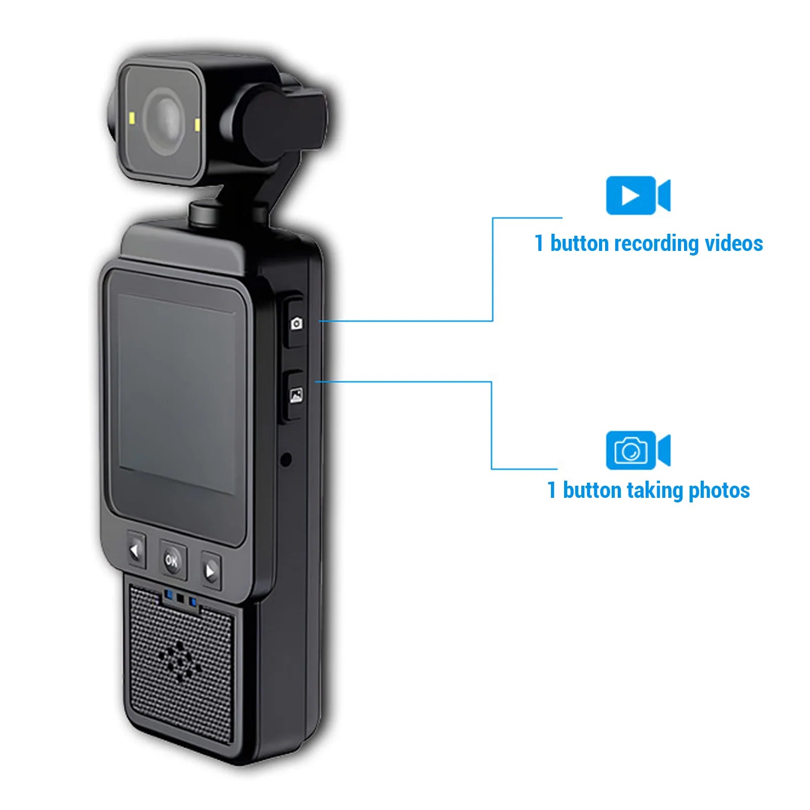 1080P Camera Vlog Camcorder 270  and 180 Degree Lens Rotation