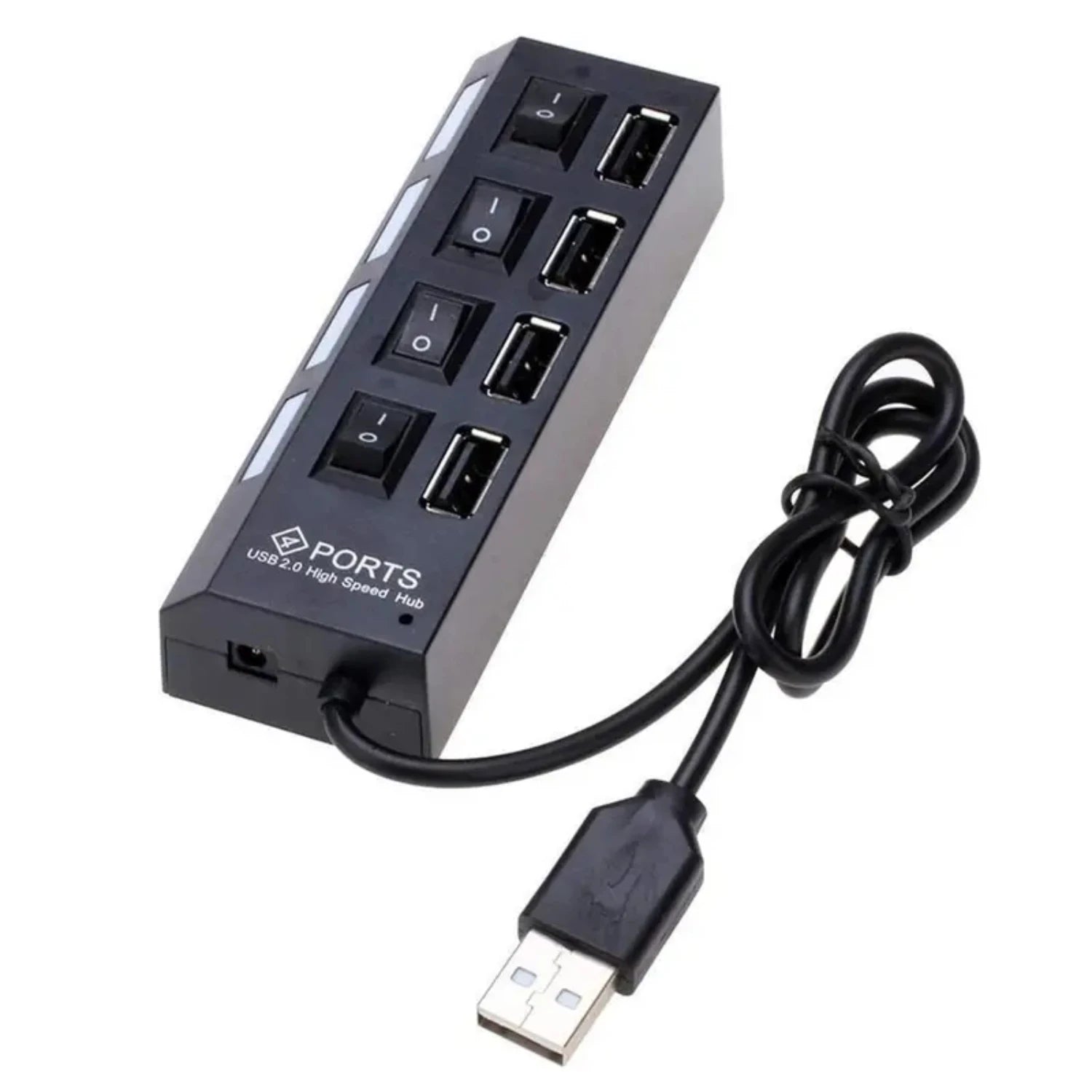 New USB 2.0 Data Hub With Individual  Switches And Lights For PC Laptop