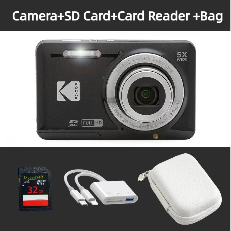 KODAK PIXPRO FZ55-RD 16MP Digital Camera 5X Optical 28mm Wide Angle