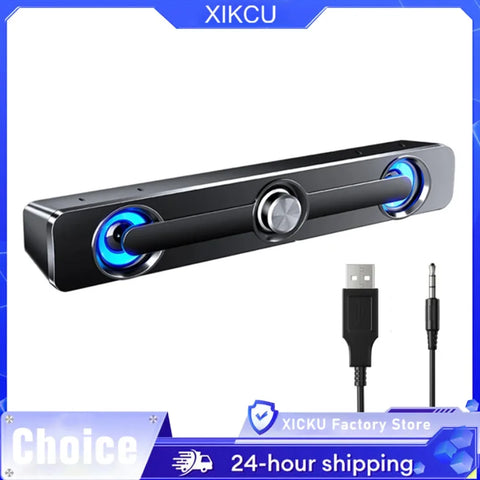 Computer Speaker USB Wired Powerful  Bar Stereo Subwoofer Bass Speaker