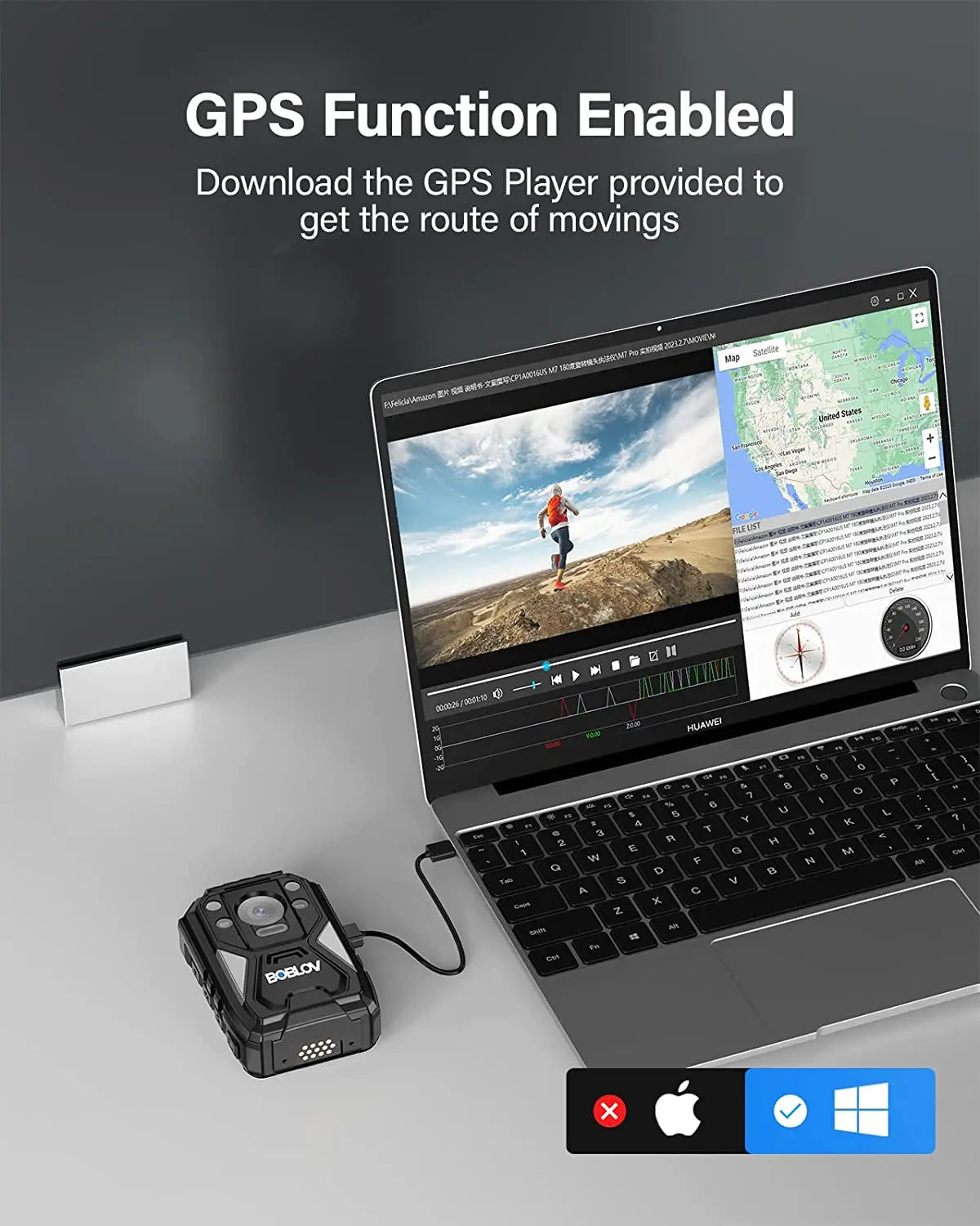 Body Worn Camera 4K 128G Video Recorder GPS IP67 Police Security Camera