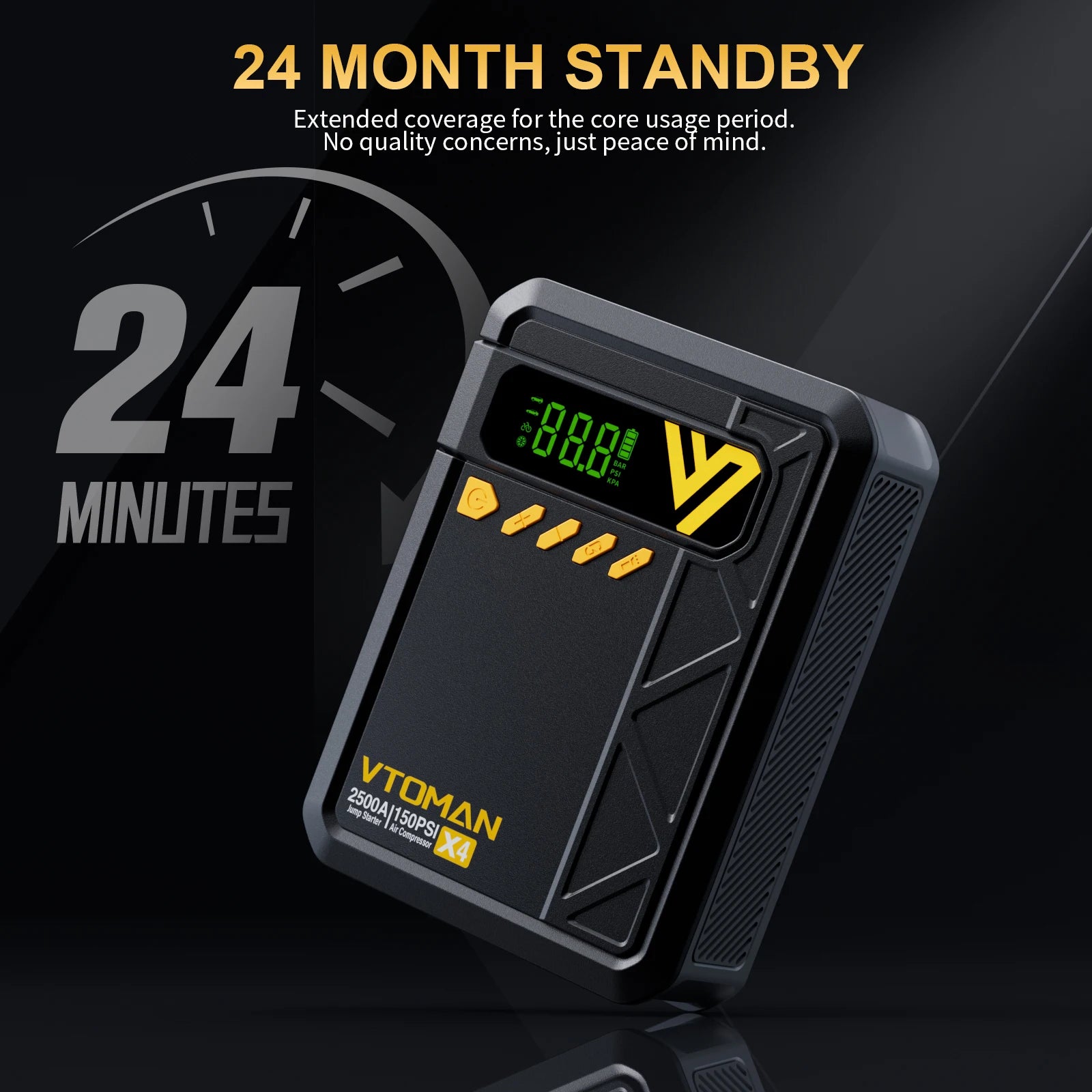 Car Jump Starter 2500A Car Power Bank Portable Air Compressor Car