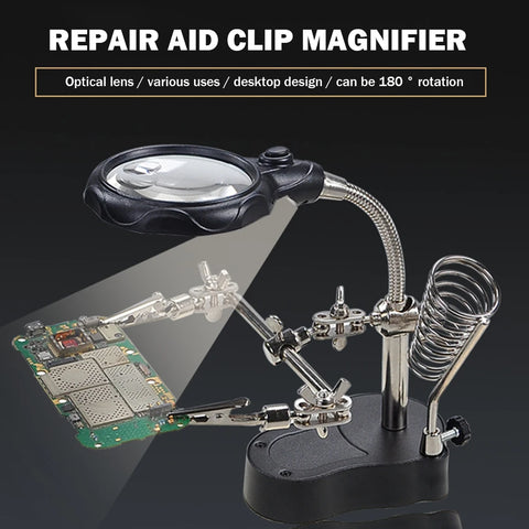 Multifunction Illuminated Magnifier Auxiliary Clip LED Light