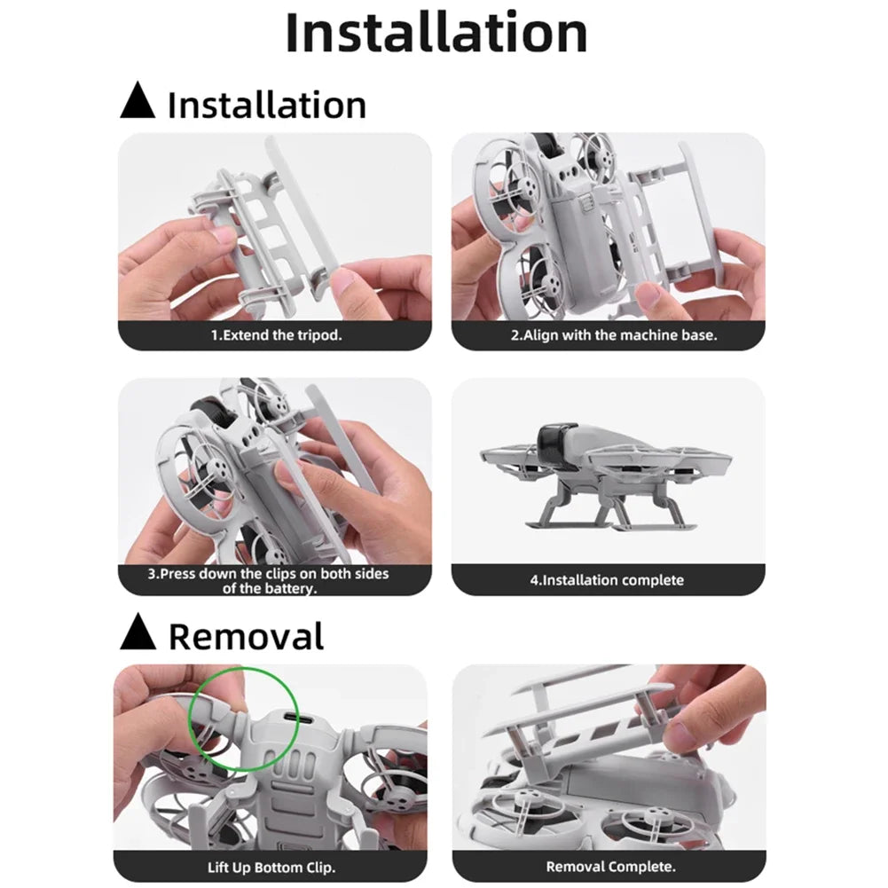 Sled Landing Gear Quick Release Extension Leg Protective Bracket